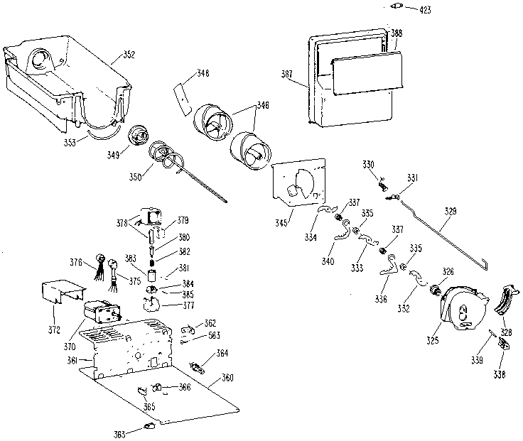 Kenmore 3639517926 ice bucket diagram
