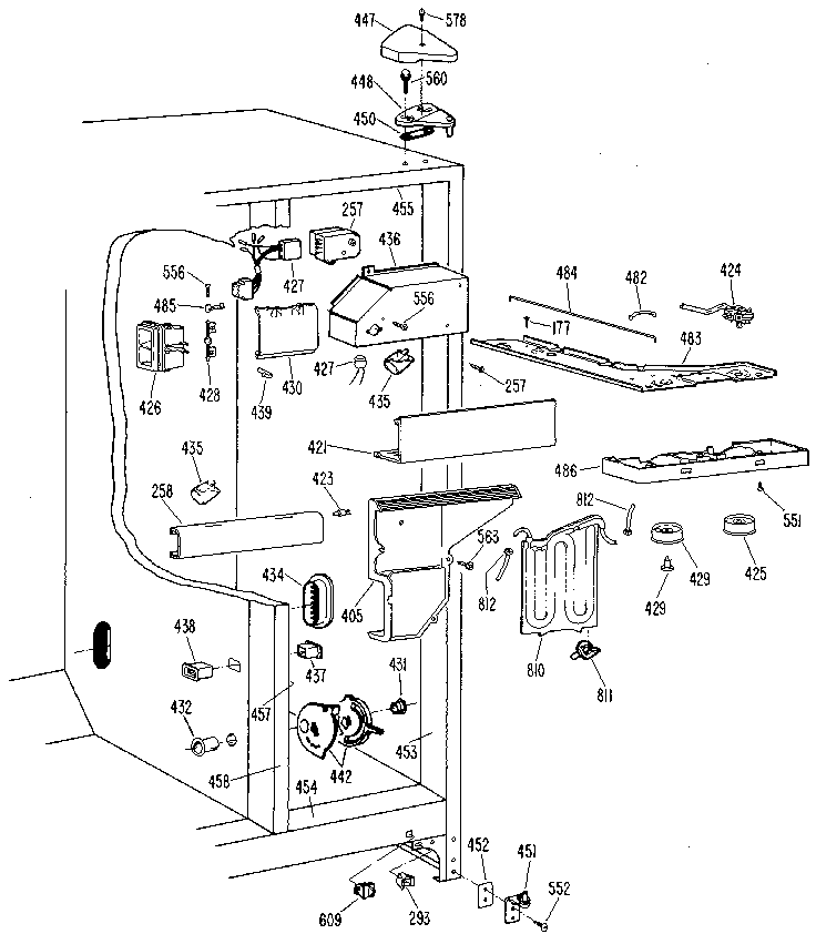 Kenmore 3639517926 fresh food section diagram