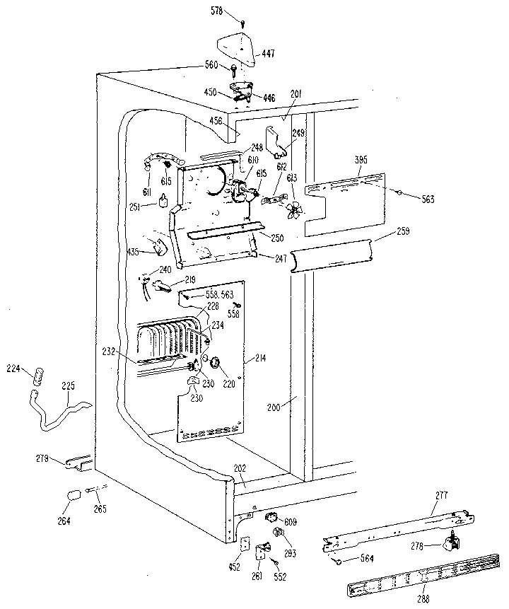 Kenmore 3639517986 freezer section diagram