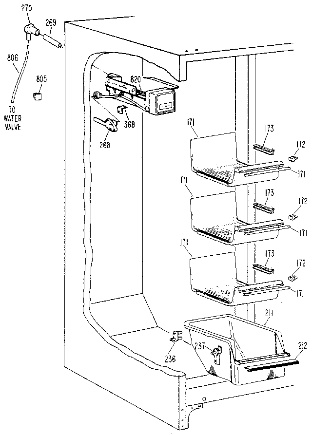 Kenmore 3639517986 freezer section diagram