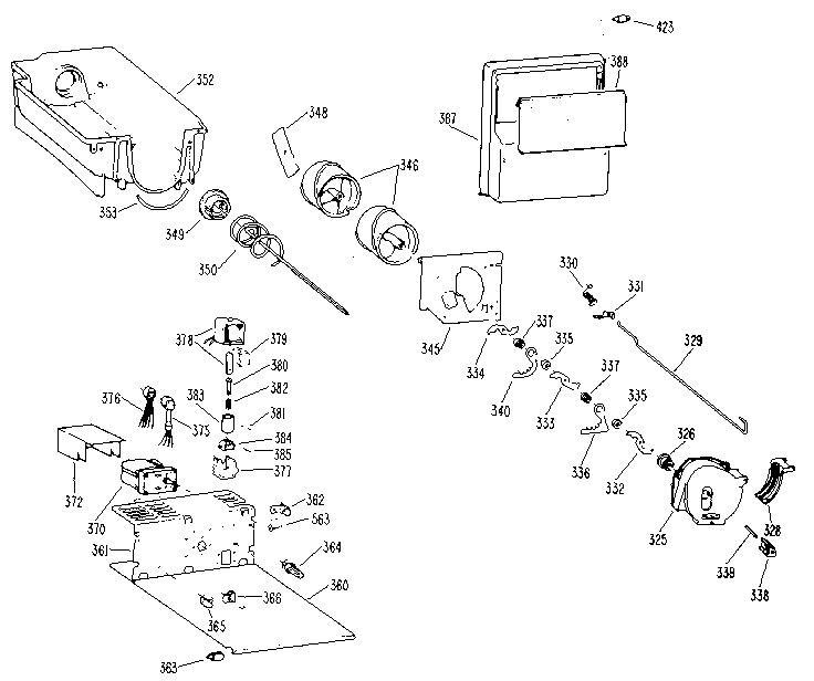 Kenmore 3639517986 ice bucket diagram