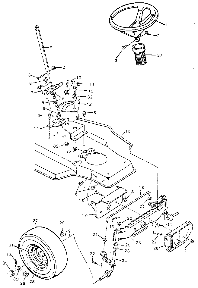 Craftsman 502255192 steering diagram