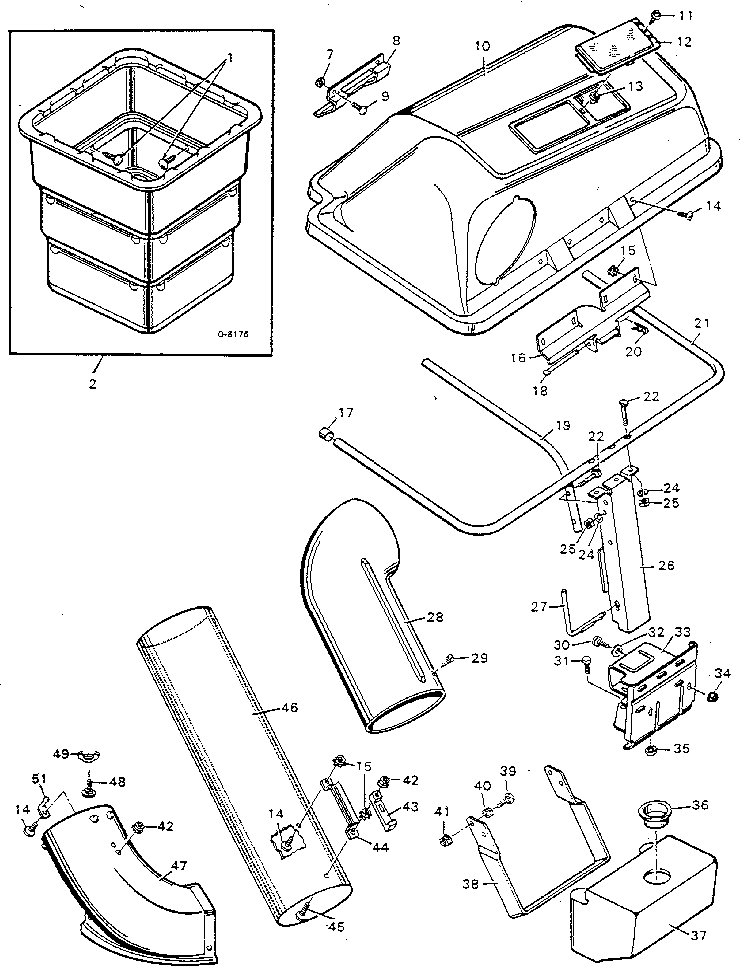 Craftsman 502255192 grass bagger diagram