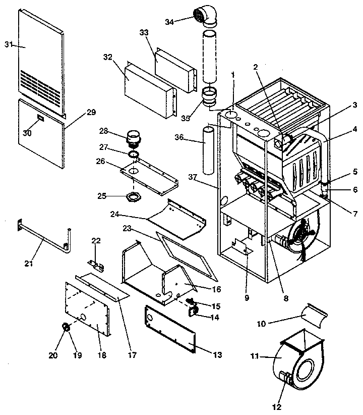 ICP NUGS075BG01 non-functional replacement parts diagram