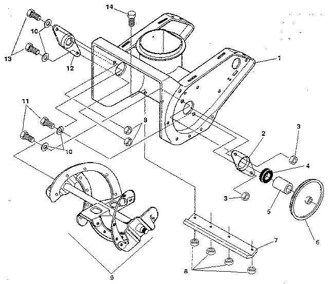 Craftsman 536884420 auger housing diagram