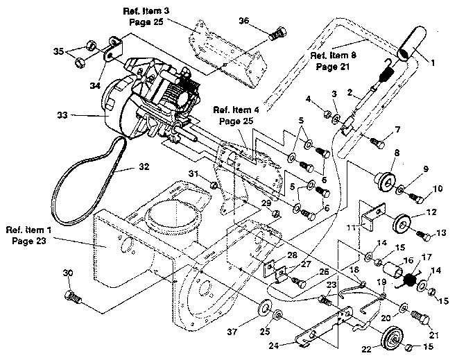 Craftsman 536884420 engine and drive diagram
