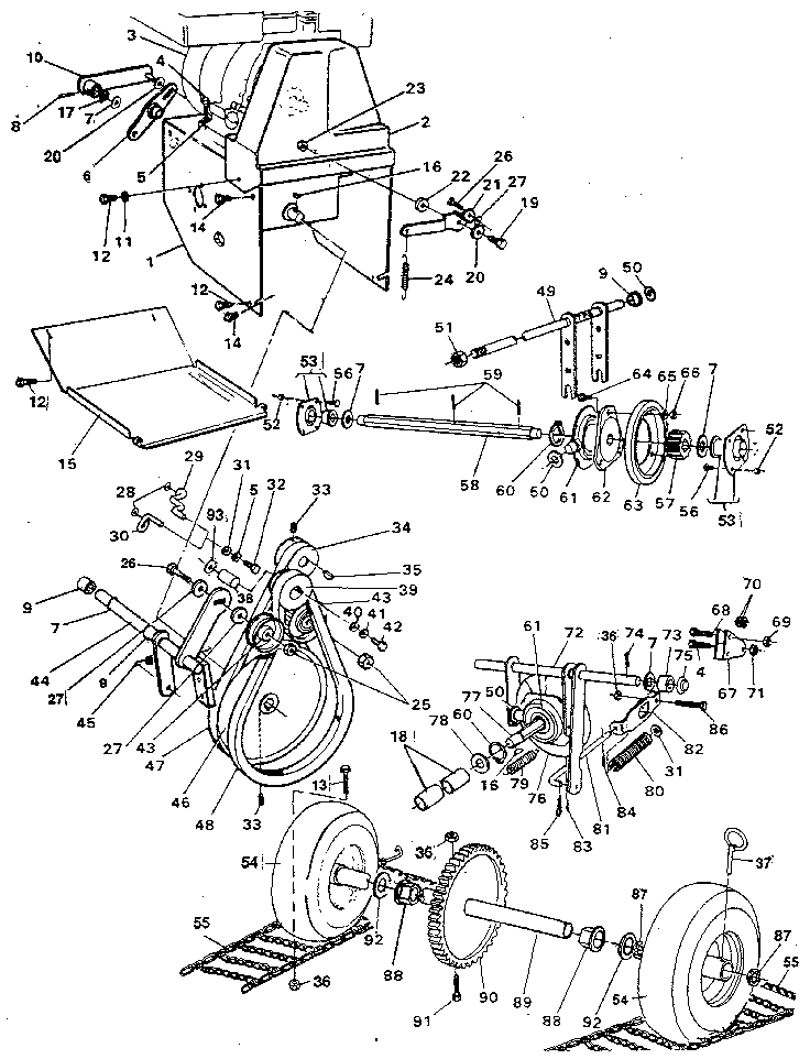 Craftsman 536886801 motor mount assembly diagram