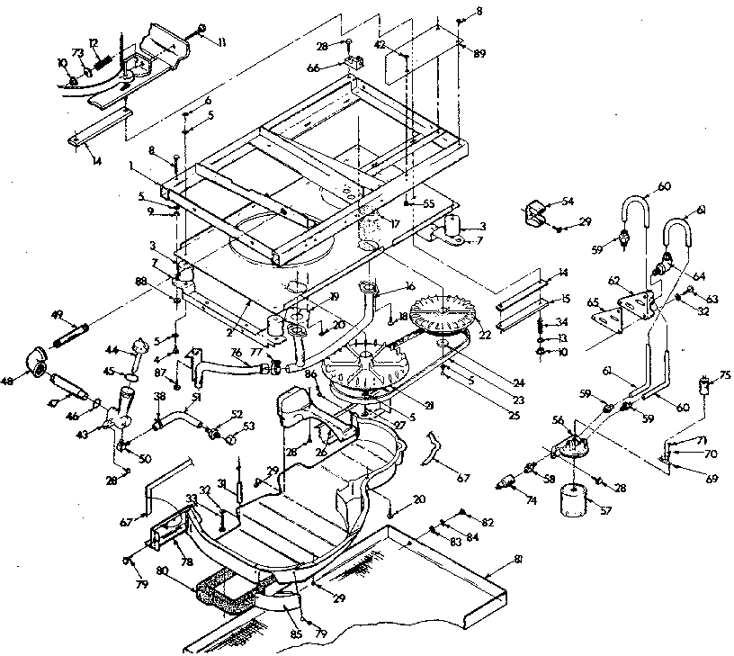 Generac 9011-1 base & pulley bottom diagram
