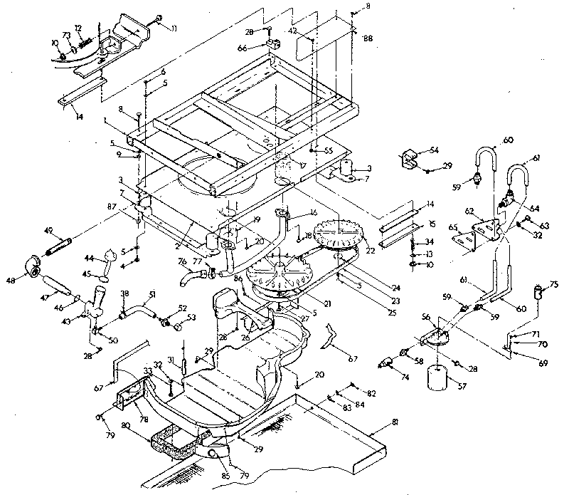Generac 9011-1 base & pulley side diagram