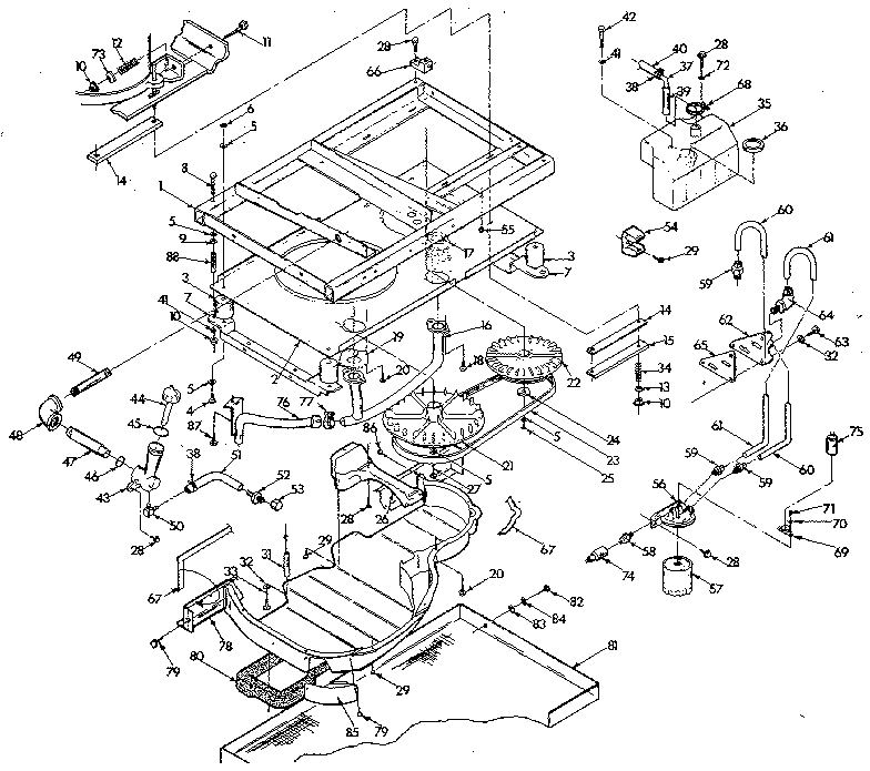 Generac 9010-0 base and pulley diagram