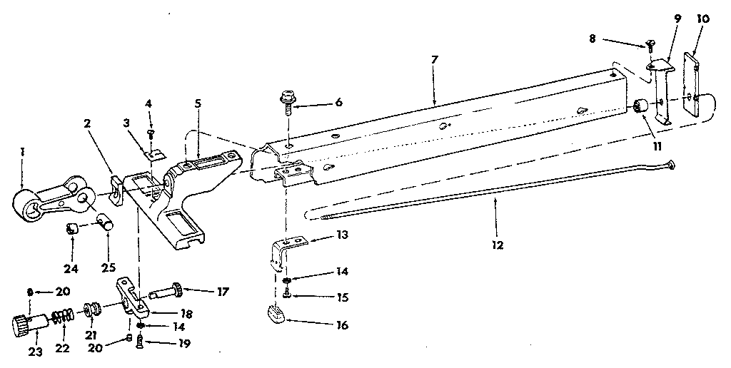 Craftsman 113298841 figure 3 - rip fence assembly diagram