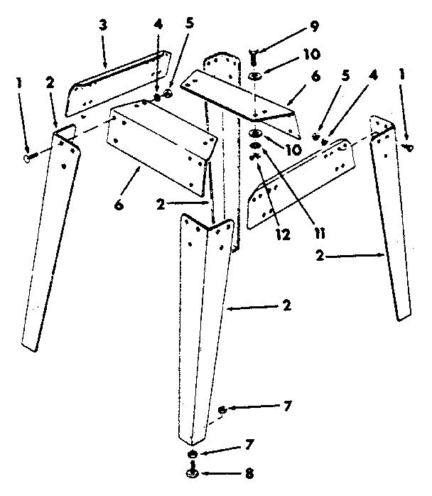 Craftsman 113298841 figure 7 - legs diagram