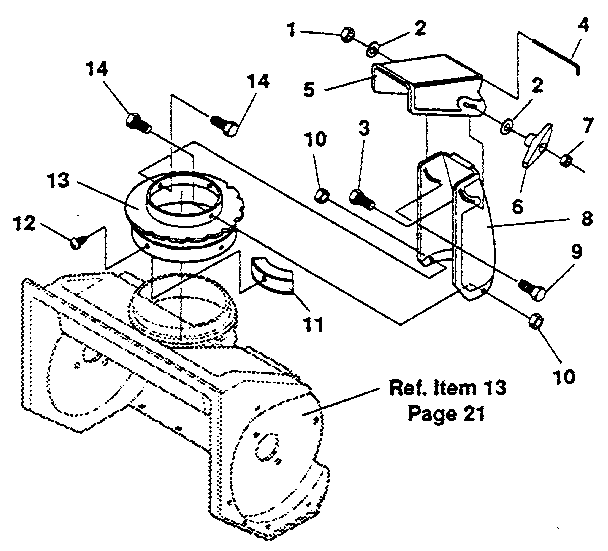 Craftsman 536884231 discharge chute diagram