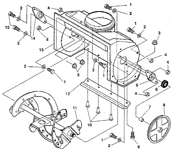 Craftsman 536884231 auger housing diagram
