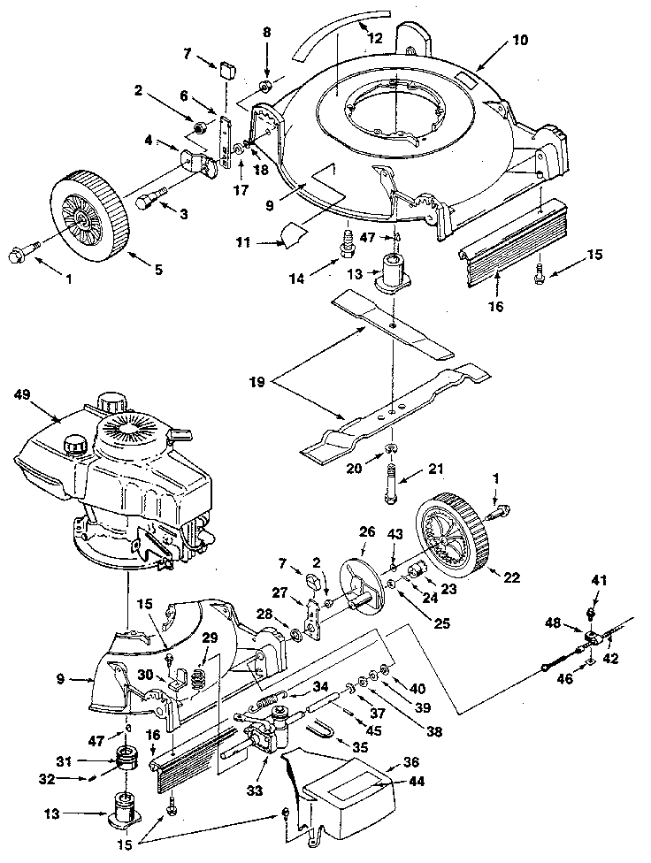 Craftsman 517372500 mower housing diagram