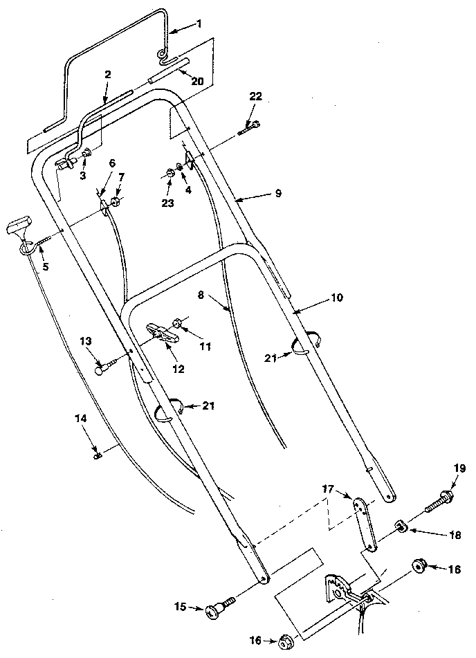 Craftsman 517372500 handle assembly diagram