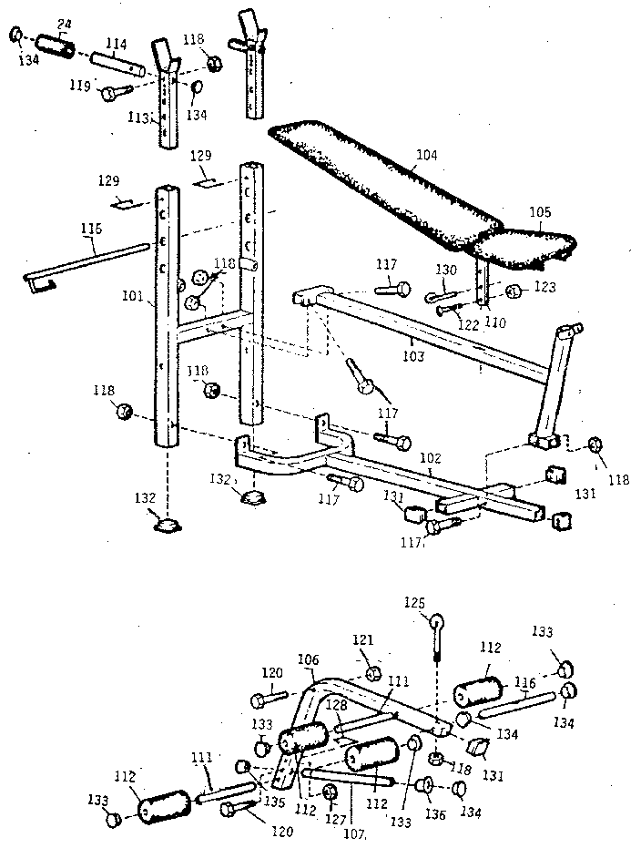 Weider C103 unit parts diagram