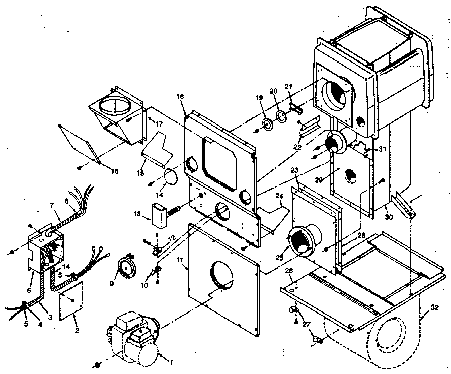 ICP NUOD084DF03 functional replacement parts diagram