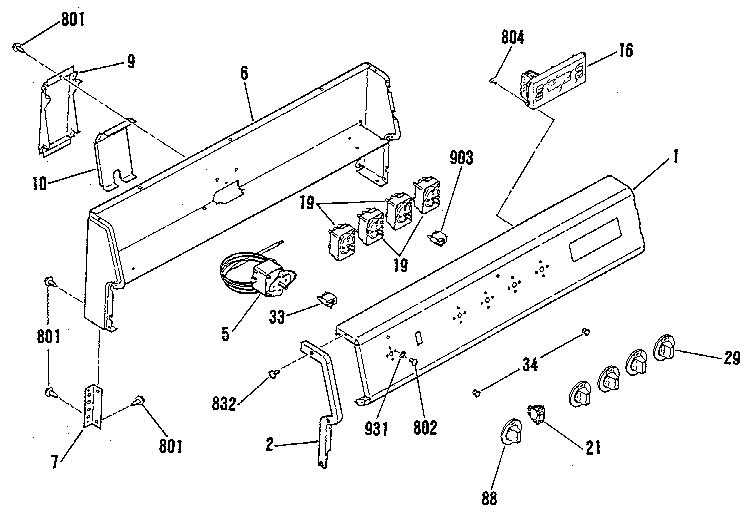 Kenmore 9119249182 backguard section diagram