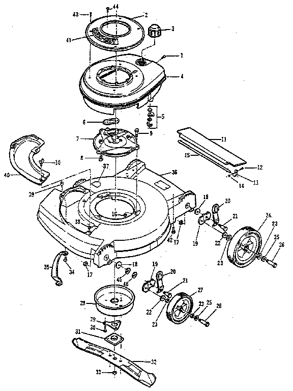 Lawn-Boy 680543 housing and shroud group diagram
