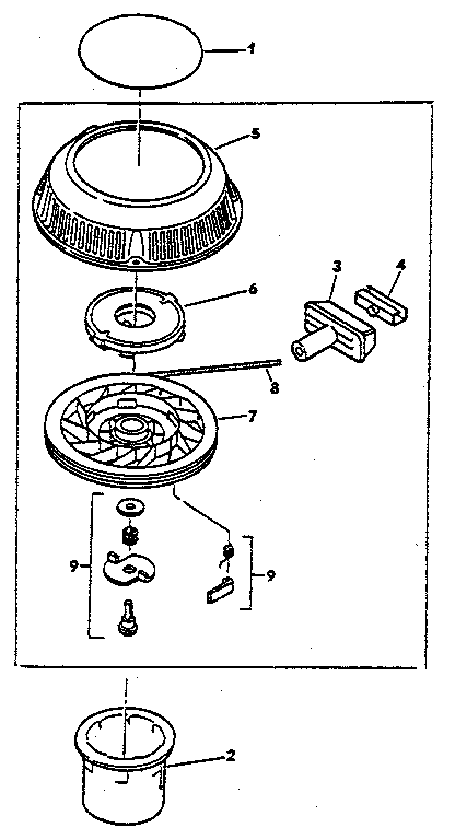 Lawn-Boy 680543 starter group diagram