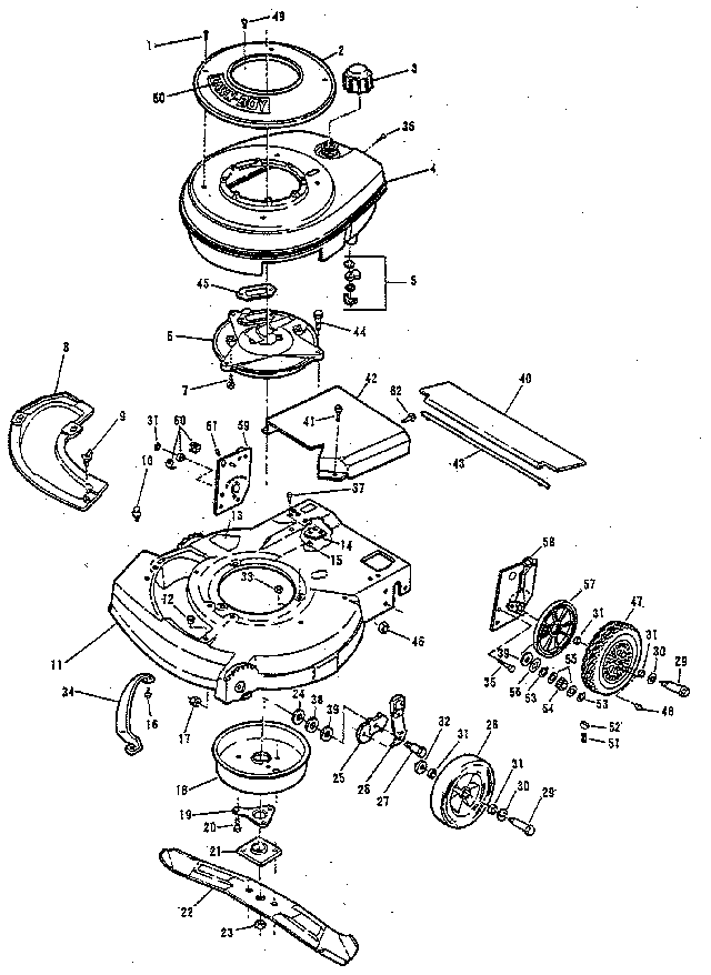 Lawn-Boy 680544 housing and shroud group diagram