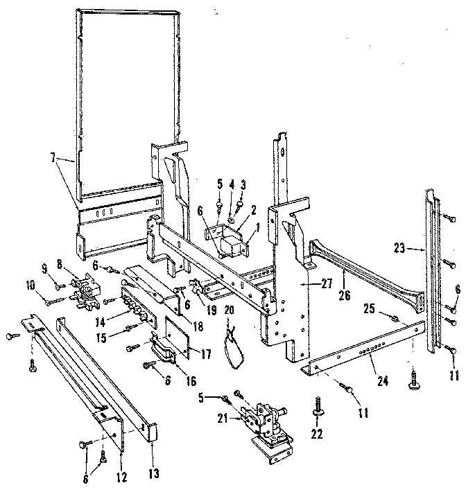Kenmore 5871558590 frame details diagram