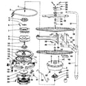 Kenmore 5871558590 motor, heater, and spray arm details diagram