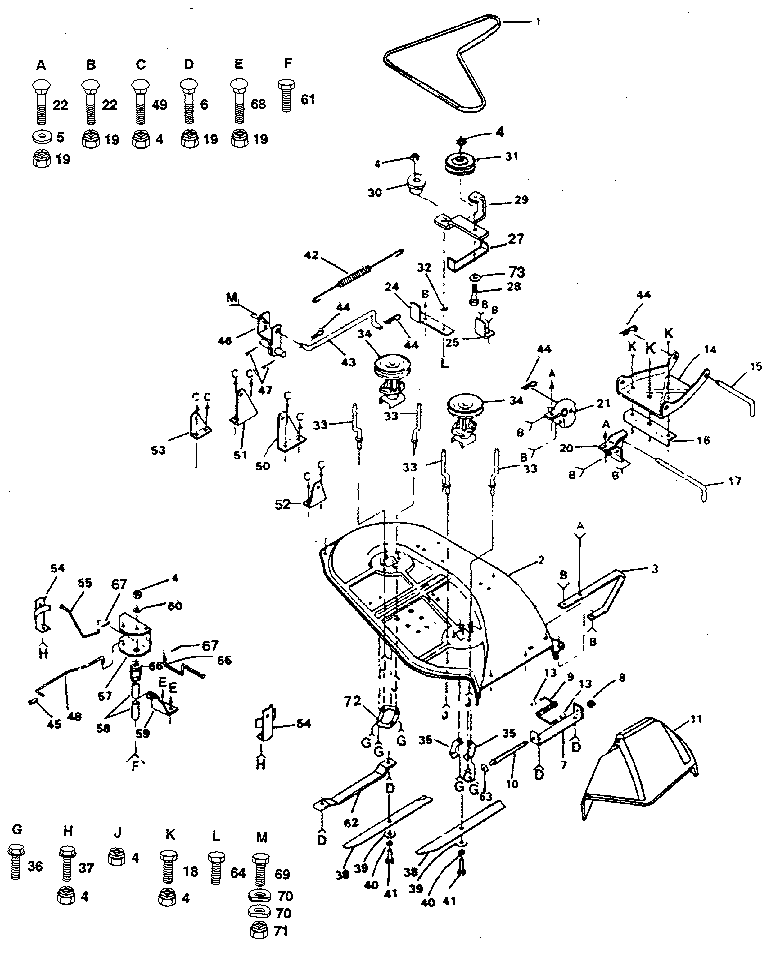 Craftsman 917255520 mower deck diagram