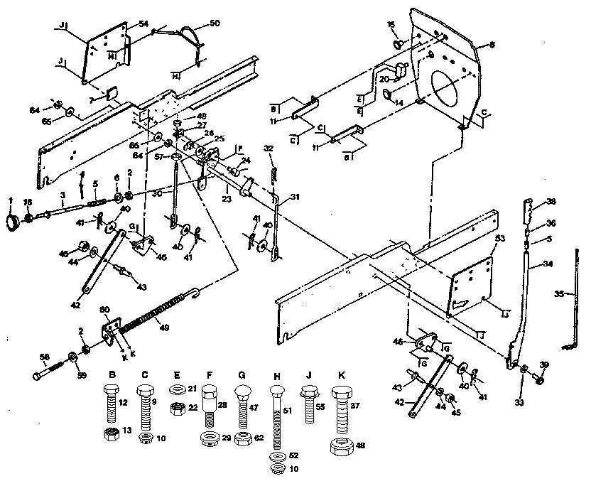 Craftsman 917255930 lift adjustment diagram