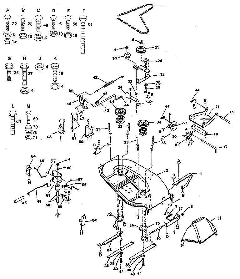 Craftsman 917255510 38" mower diagram