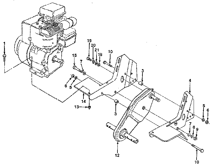 Craftsman 917298330 transmission and tine shield assembly diagram