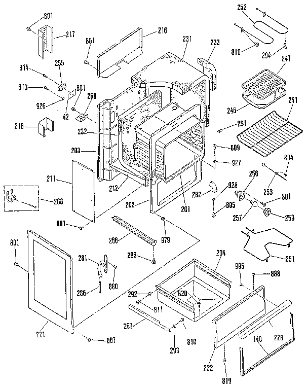 Kenmore 9119399582 body section diagram