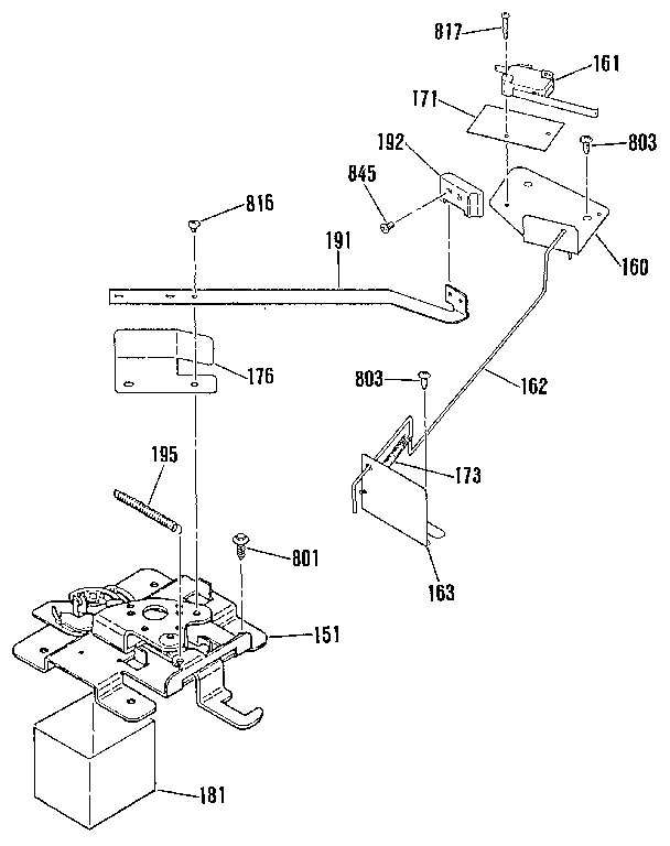 Kenmore 9119399582 power lock section diagram