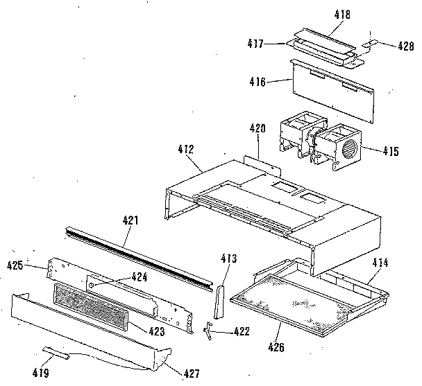 Kenmore 9119851190 hood section diagram
