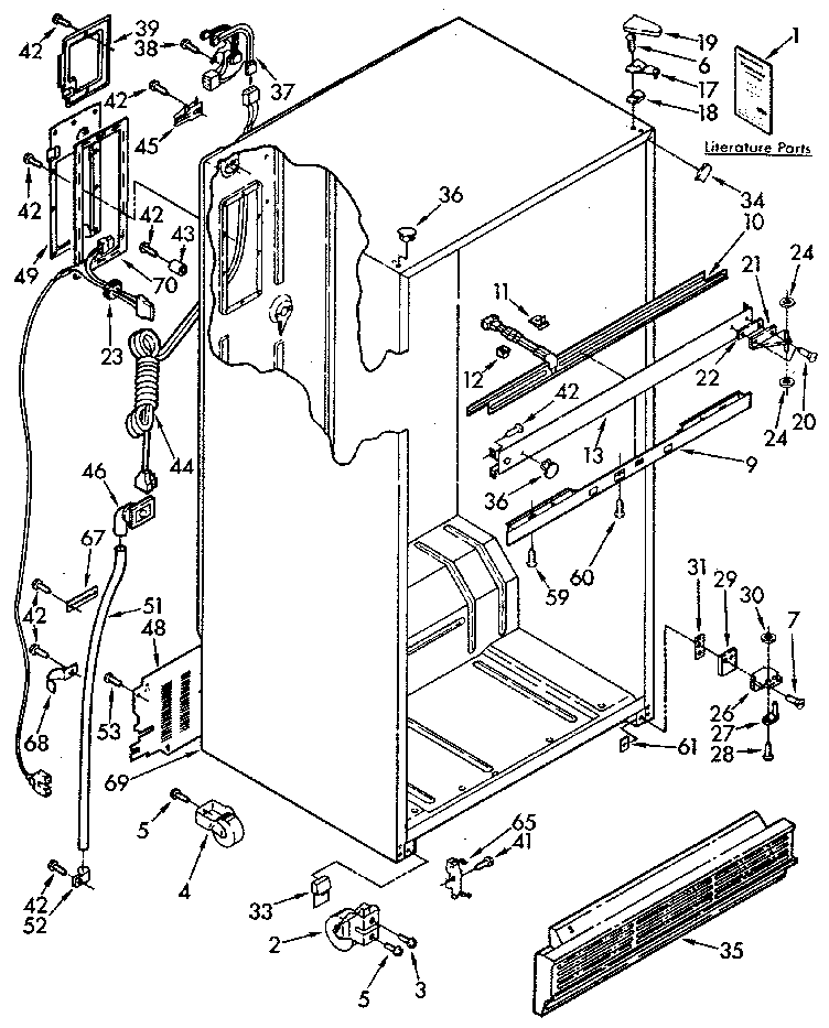 Kenmore 1069710611 cabinet diagram