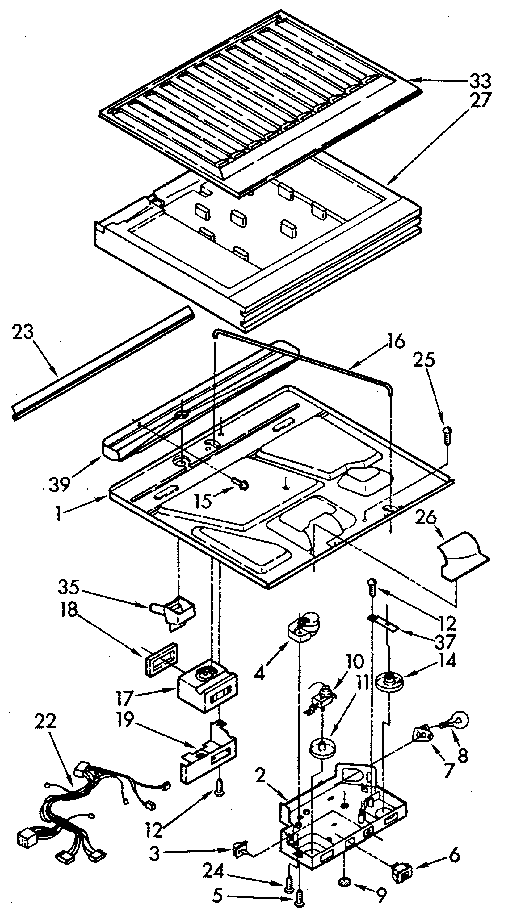 Kenmore 1069710611 compartment separator diagram