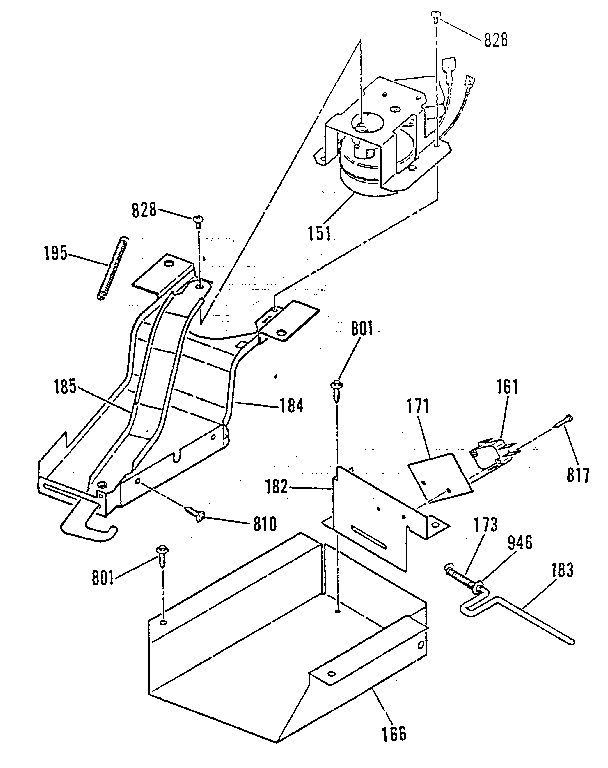Kenmore 9113651190 door lock section diagram