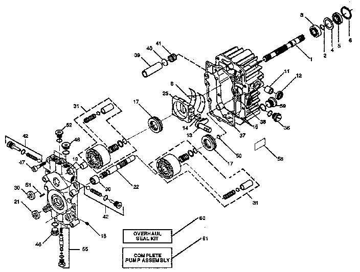 Craftsman 917257360 sundstrand pump assembly - model number bdu-10s diagram