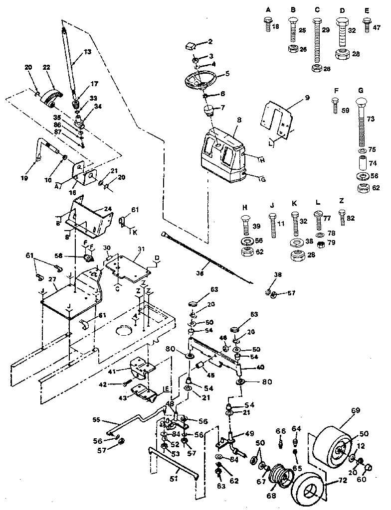 Craftsman 917254451 steering diagram
