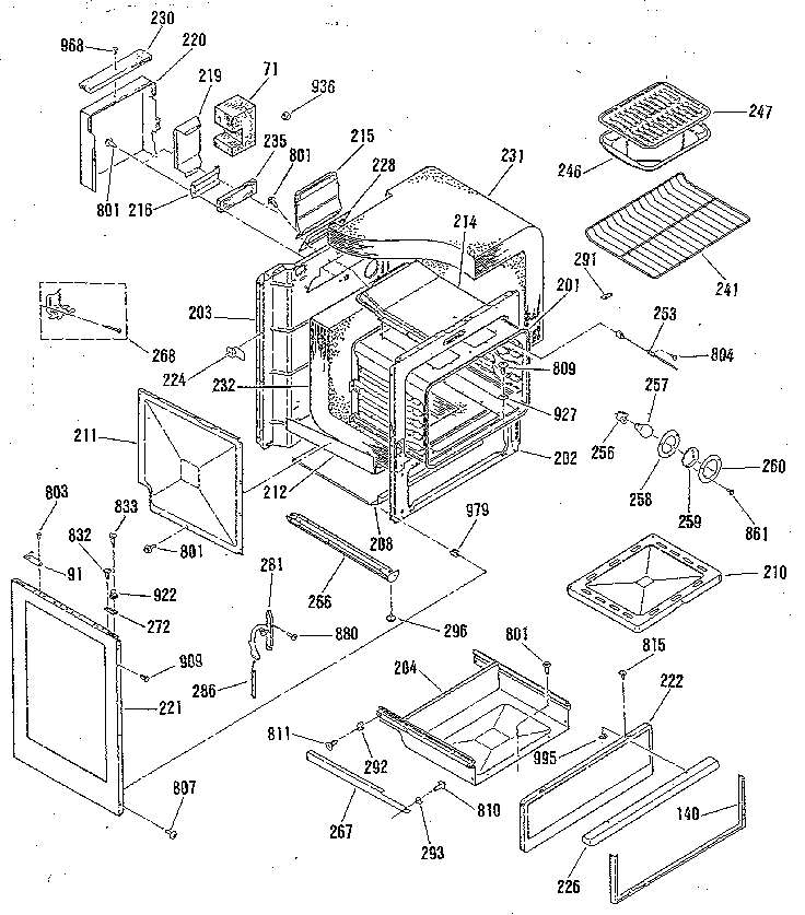 Kenmore 9117389181 body section diagram