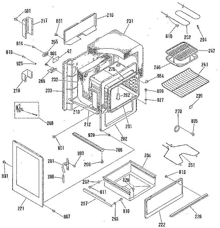 Kenmore 9116248813 body section diagram