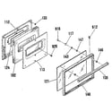 Kenmore 9113631990 oven door section diagram