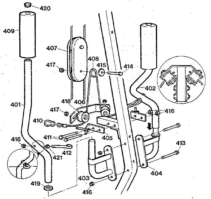 Weider D-700S pec deck assembly diagram