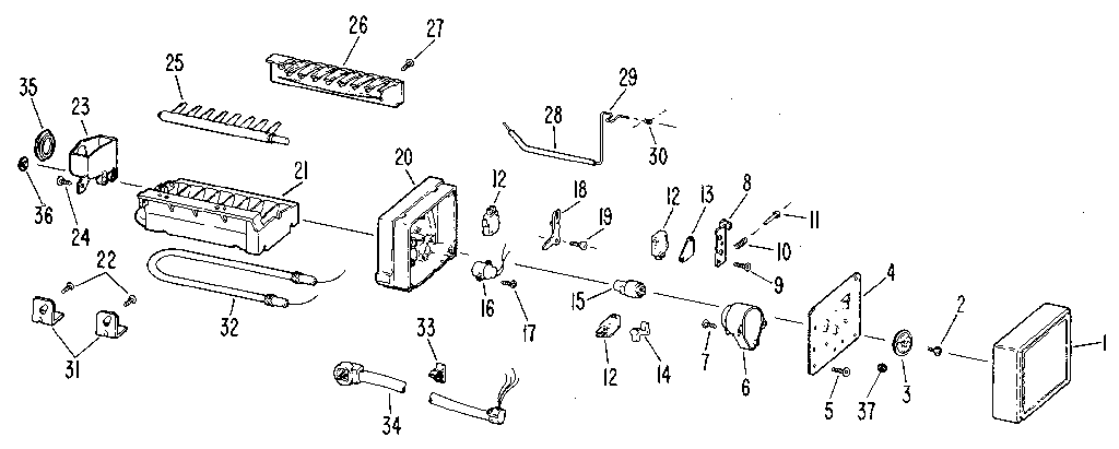 Kenmore 3639517710 icemaker diagram