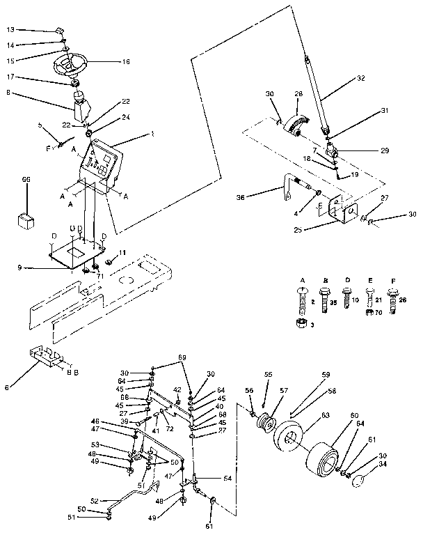 Craftsman 917255551 steering and front axle diagram