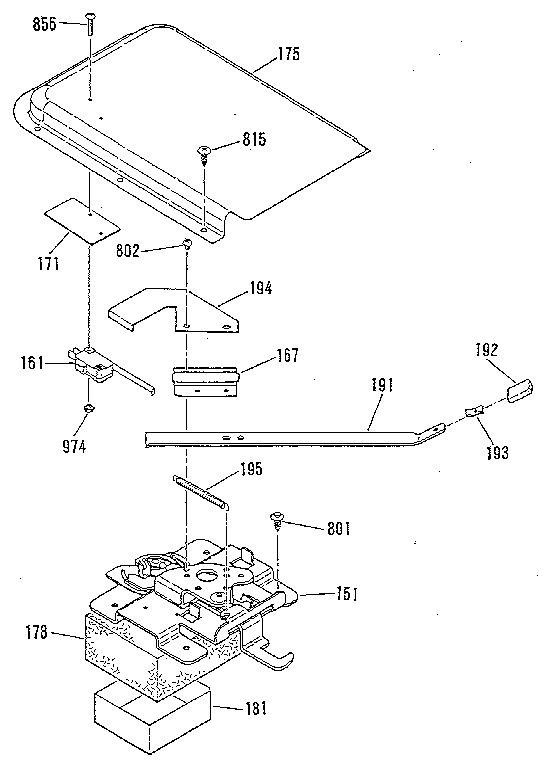 Kenmore 9116429181 door lock section diagram