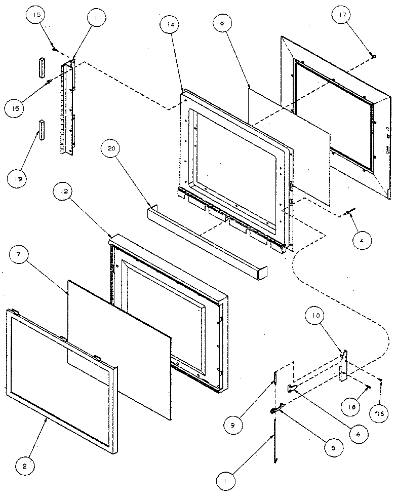 Amana RG358P door diagram