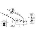 Weed Eater GTI17XP drive shaft and cutting head assembly diagram