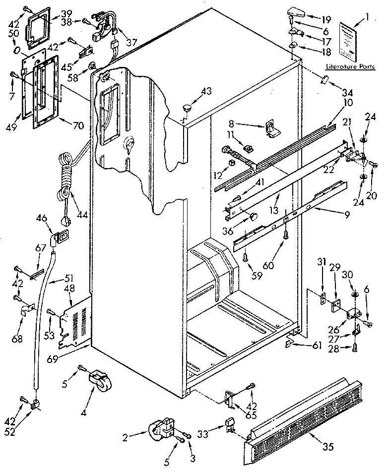 Kenmore 1069618510 cabinet diagram